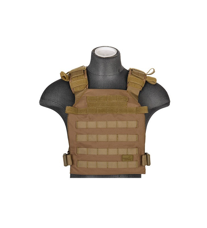 Lancer Tactical Gilet Leger Plate Carrier Coyote Brown 1000D