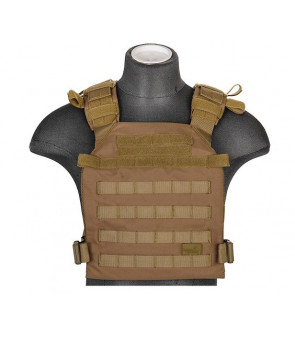 Lancer Tactical Gilet Leger Plate Carrier Coyote Brown 1000D