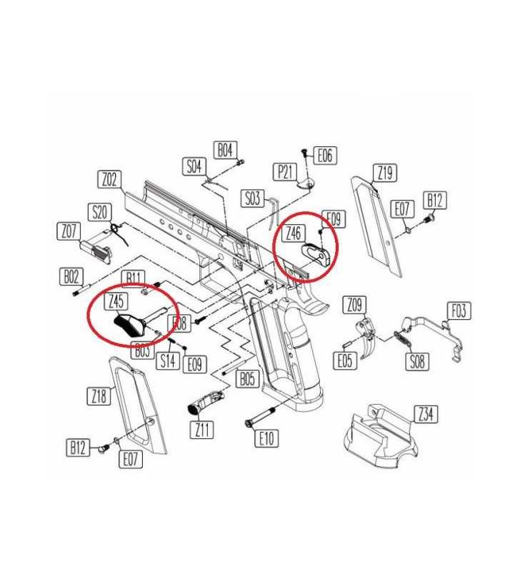 KWC Securité Tanfoglio Co2 Part-Z45/Z46