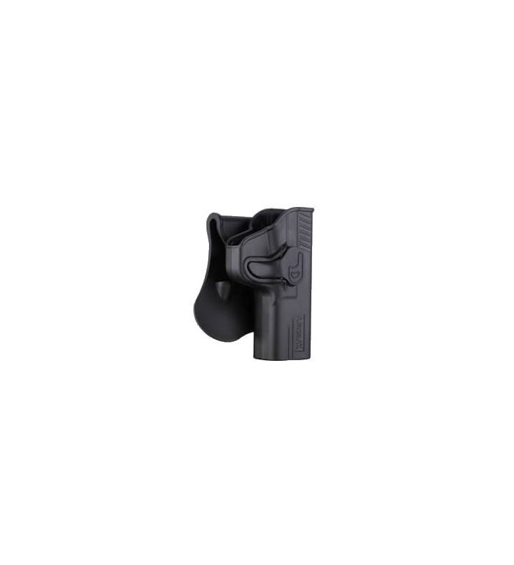 Amomax Holster Rigide S&W M&P9 Droitier Noir Rotatif 360°