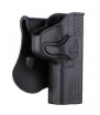 Amomax Holster Rigide S&W M&P9 Droitier Noir Rotatif 360°