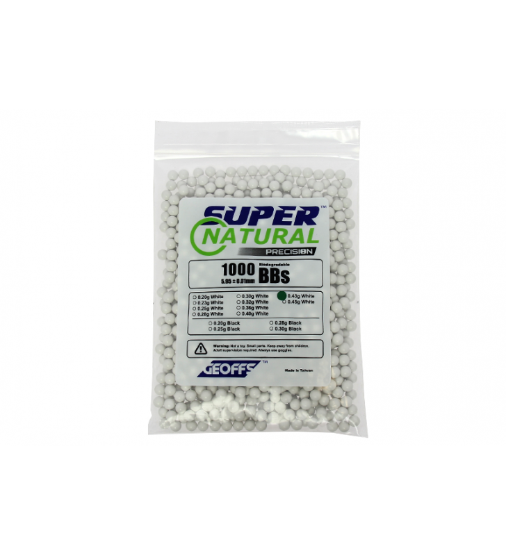 Geoffs Billes BIO 0.43g X1000 Super Natural Precision