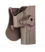 Amomax Holster Rigide Glock Droitier FDE Rotatif 360°