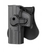 Amomax Holster Rigide Glock Gaucher Noir Rotatif 360°