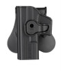 Amomax Holster Rigide Glock Gaucher Noir Rotatif 360°