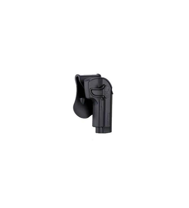 Amomax Holster Rigide M9 Droitier Noir Rotatif 360°