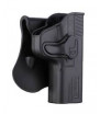 Amomax Holster Rigide MP9 Droitier Noir Rotatif 360°