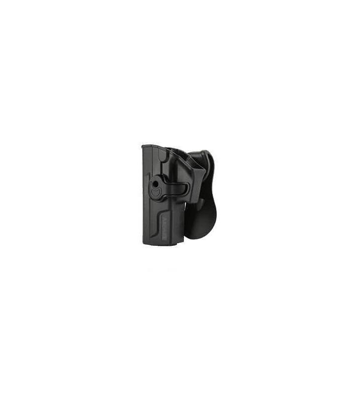 Amomax Holster Rigide SP2022 Gaucher Noir Rotatif 360°