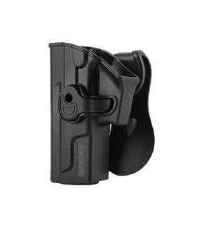 Amomax Holster Rigide SP2022 Gaucher Noir Rotatif 360°