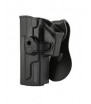 Amomax Holster Rigide SP2022 Gaucher Noir Rotatif 360°