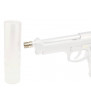 AirsoftPro Adaptateur Silencieux Silver Pistolet WE 14mm-