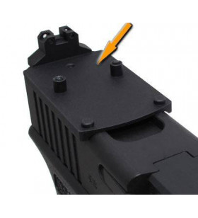 Wii Tech Glock CNC Alu RMR Fiber Optic High Rear Sight Marui